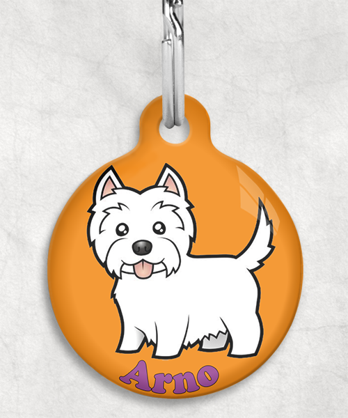 100119-westie-naam-los-huisdierpenning-oranje