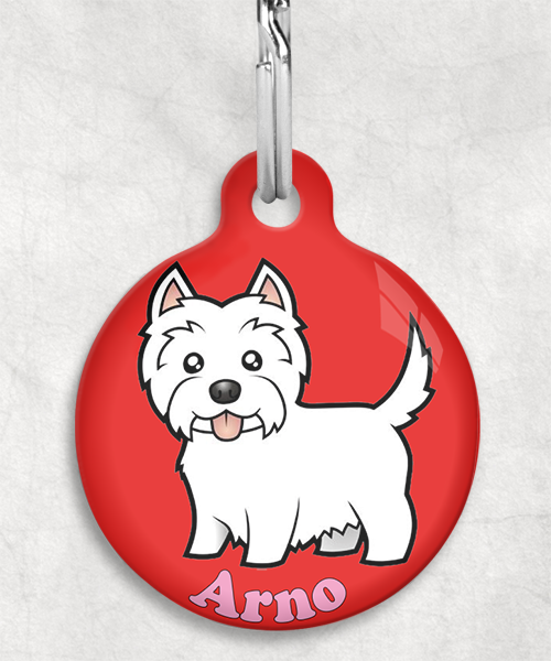 100119-westie-naam-los-huisdierpenning-rood