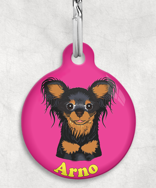 100121-rusissche-toy-terrier-zwart-naam-los-huisdierpenning-fushia