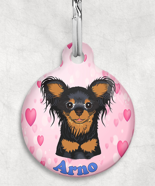 100121-rusissche-toy-terrier-zwart-naam-los-huisdierpenning-hartjes