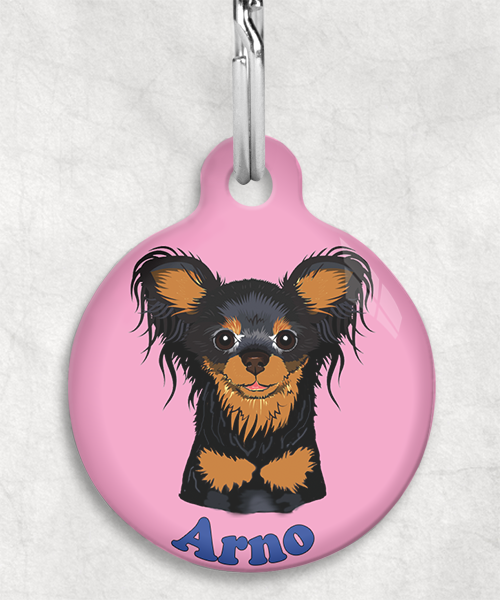 100121-rusissche-toy-terrier-zwart-naam-los-huisdierpenning-lichtroze