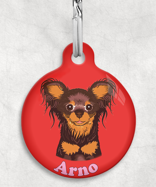 100122-russische-terrier-bruin-naam-los-huisdierpenning-rood