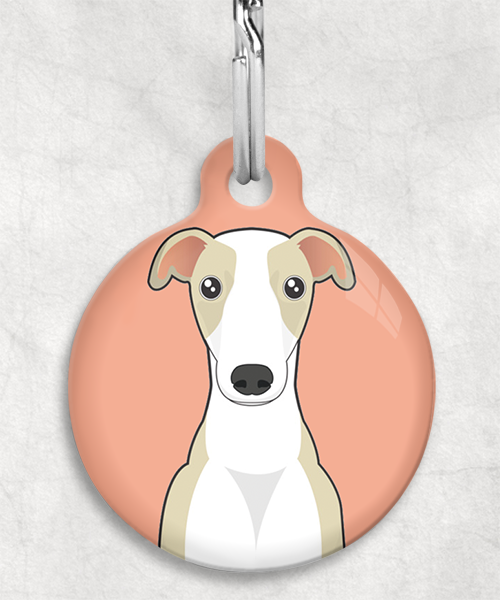 100132-windhond-beige-zonder-naam-huisdierpenning-peach