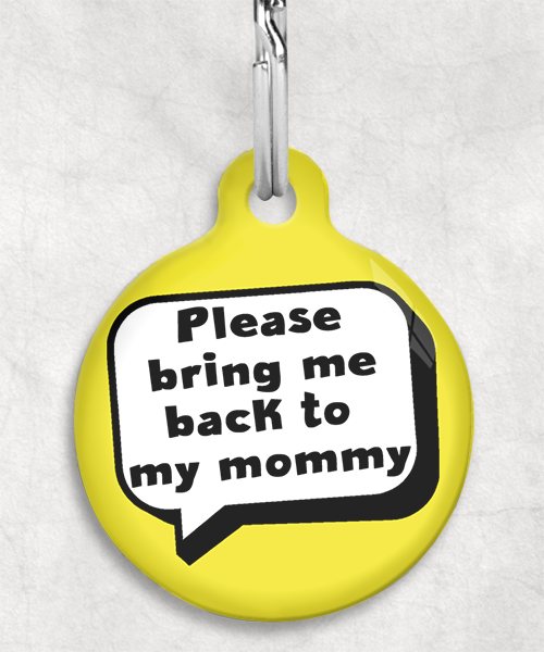 bring-me-back-to-my-mommy-kleur-achtergrond-huisdierpenning-geel