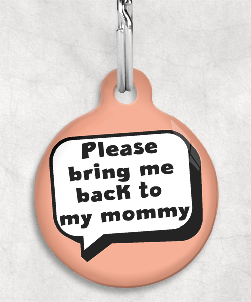 bring-me-back-to-my-mommy-kleur-achtergrond-huisdierpenning-peach