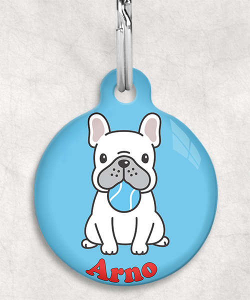 bulldog-met-bal-naam-los-huisdierpenning-lichtblauw