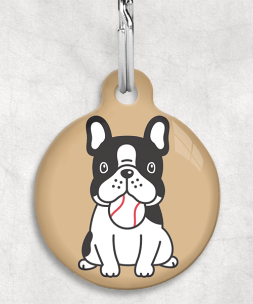 bulldog-met-ball-zwartwit-zonder-naam-huisdierpenning-beige