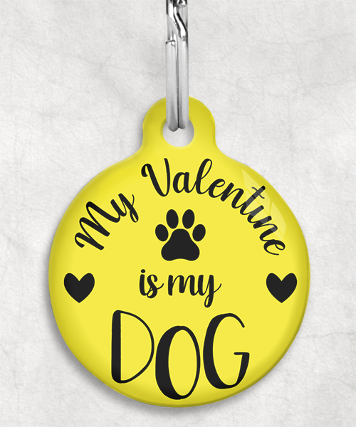 100667-my-valentine-is-my-dog-kleur-achtergrond-huisdierpenning-geel