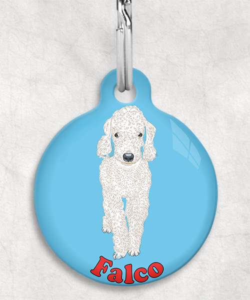 bedington-terrier-naam-los-huisdierpenning-lichtblauw