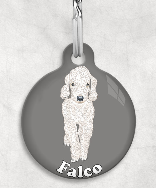 bedington-terrier-naam-los-huisdierpenning-lichtgrijs