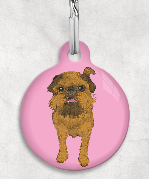 brussels-griffon-bruin-zonder-naam-huisdierpenning-lichtroze