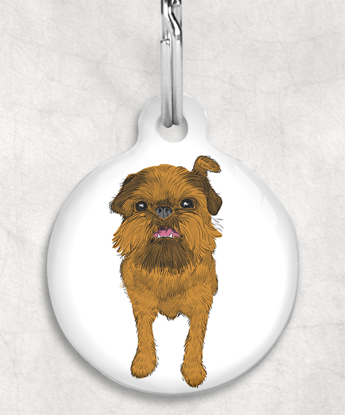 brussels-griffon-bruin-zonder-naam-huisdierpenning-wit