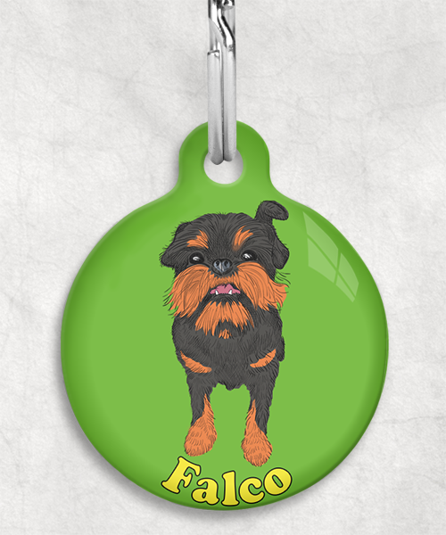 brussels-grifon-naam-los-huisdierpenning-groen