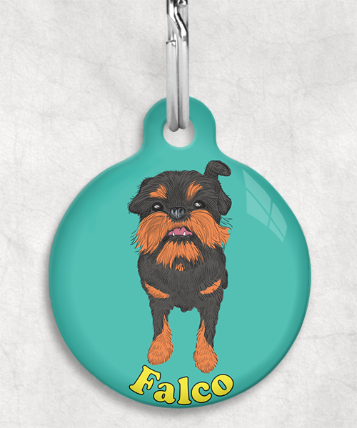 brussels-grifon-naam-los-huisdierpenning-turquoise