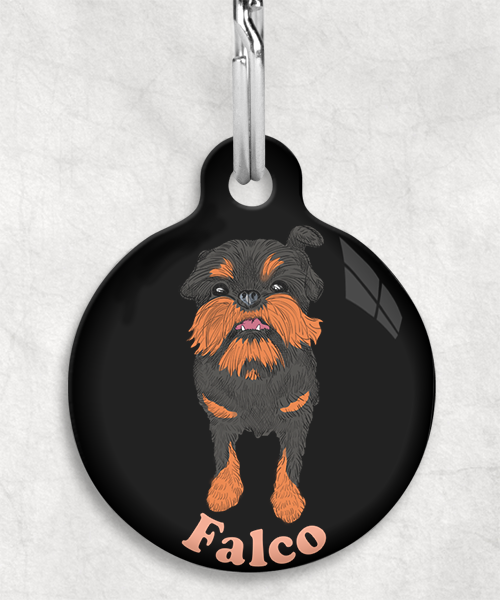 brussels-grifon-naam-los-huisdierpenning-zwart