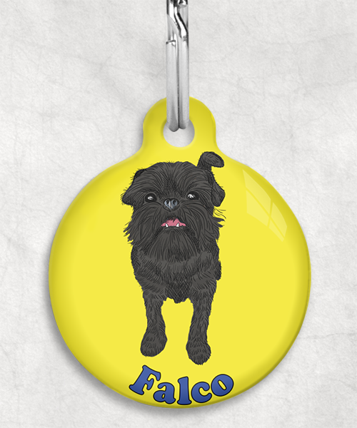 brussels-grifon-zwart-psd-naam-los-huisdierpenning-geel