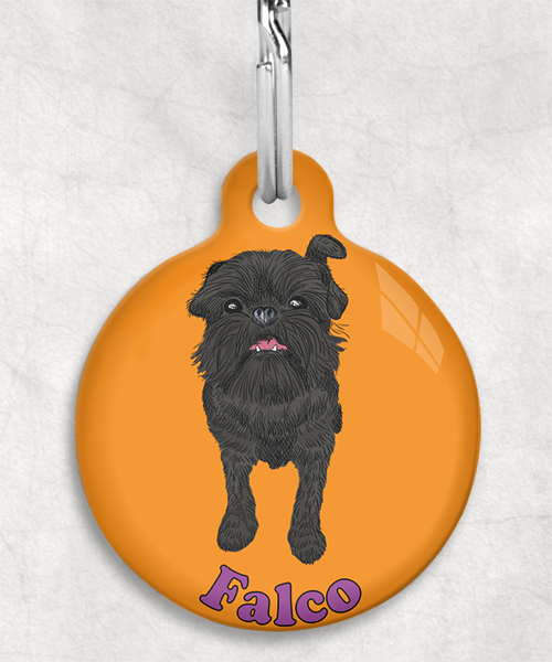 brussels-grifon-zwart-psd-naam-los-huisdierpenning-oranje