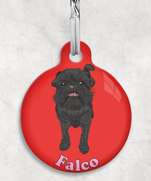 brussels-grifon-zwart-psd-naam-los-huisdierpenning-rood