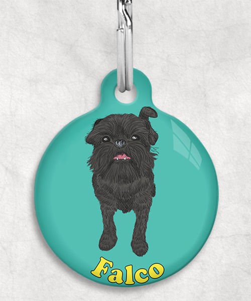 brussels-grifon-zwart-psd-naam-los-huisdierpenning-turquoise