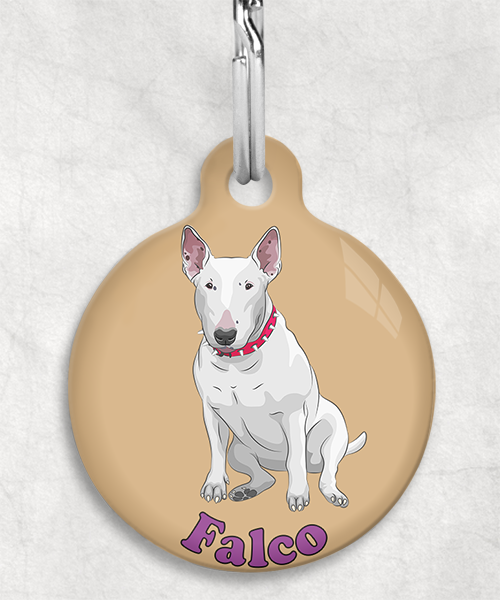 bull-terrier-naam-los-huisdierpenning-beige