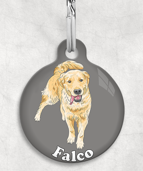 golden-retriever-naam-los-huisdierpenning-lichtgrijs