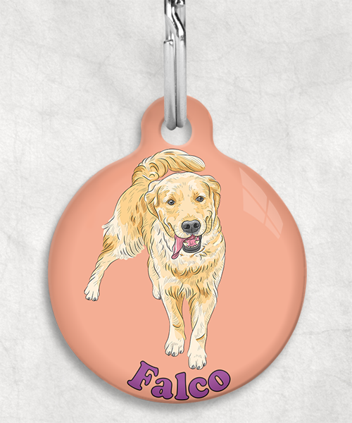 golden-retriever-naam-los-huisdierpenning-peach