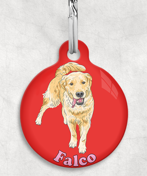 golden-retriever-naam-los-huisdierpenning-rood