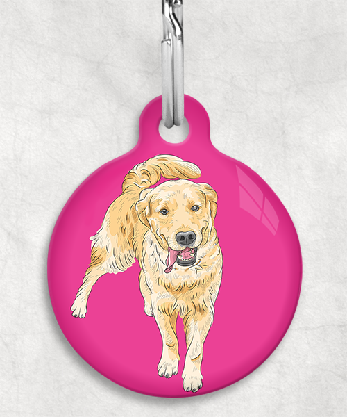 golden-retriever-zonder-naam-huisdierpenning-fushia