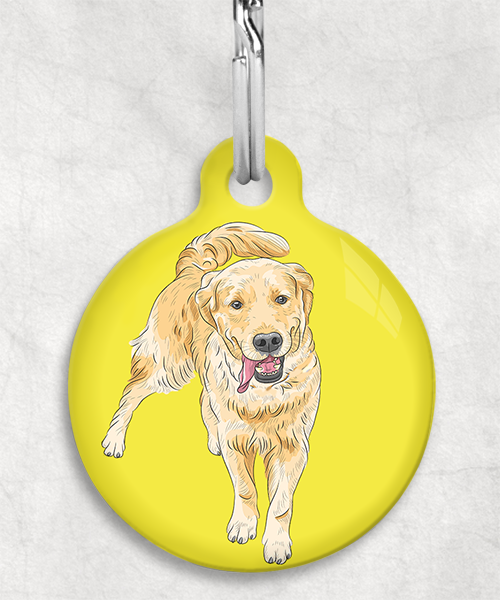 golden-retriever-zonder-naam-huisdierpenning-geel
