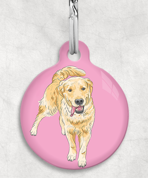 golden-retriever-zonder-naam-huisdierpenning-lichtroze