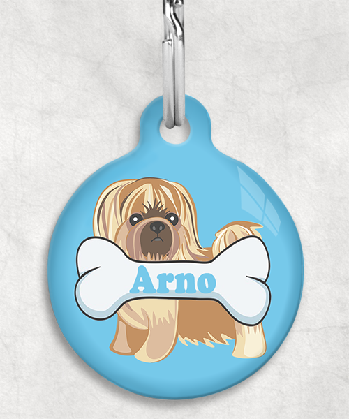 pekinees-naam-been-huisdierpenning-lichtblauw