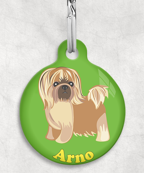 pekinees-naam-los-huisdierpenning-groen