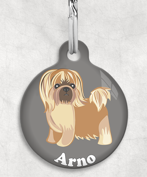 pekinees-naam-los-huisdierpenning-lichtgrijs