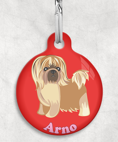 pekinees-naam-los-huisdierpenning-rood