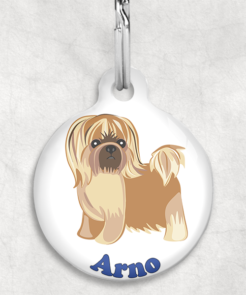 pekinees-naam-los-huisdierpenning-wit