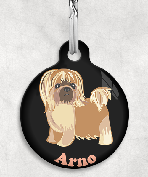 pekinees-naam-los-huisdierpenning-zwart