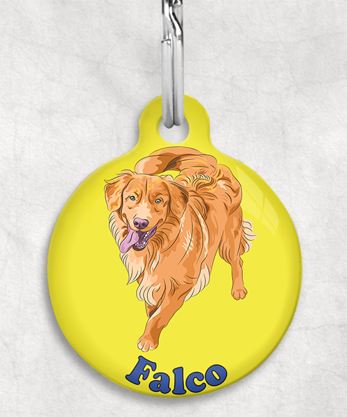 scota-duck-toller-naam-los-huisdierpenning-geel