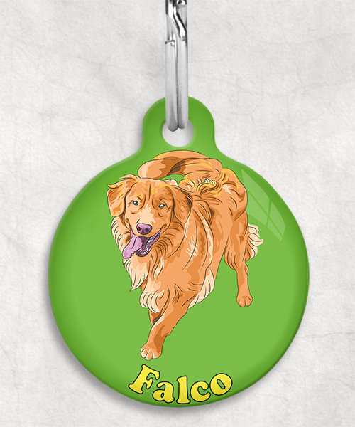 scota-duck-toller-naam-los-huisdierpenning-groen