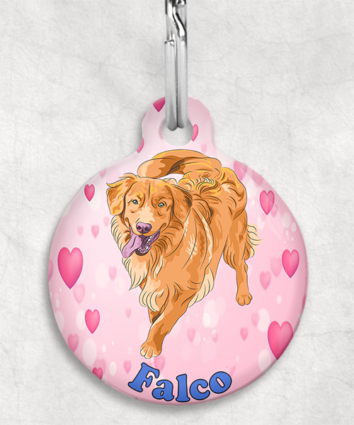 scota-duck-toller-naam-los-huisdierpenning-hartjes