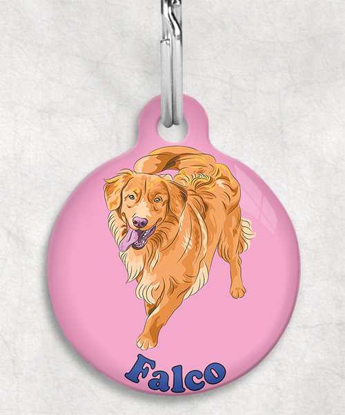 scota-duck-toller-naam-los-huisdierpenning-lichtroze