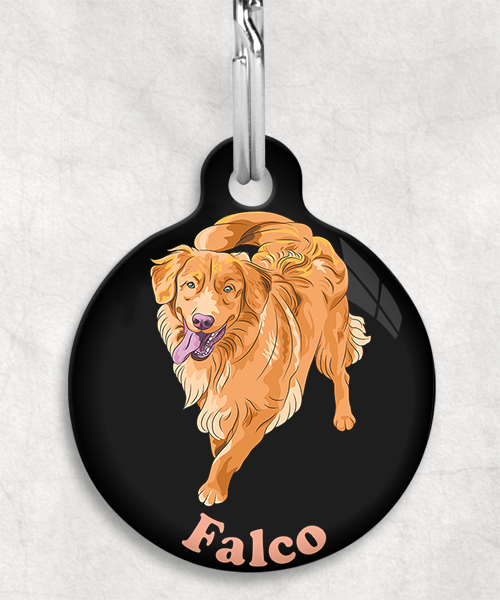 scota-duck-toller-naam-los-huisdierpenning-zwart