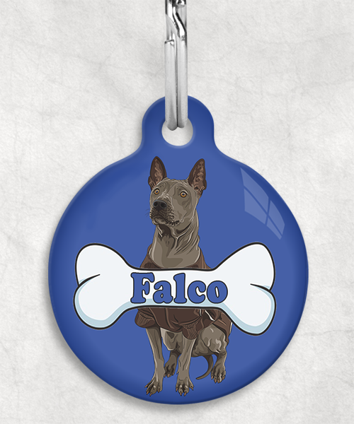 thai-ridgeback-naam-been-huisdierpenning-blauw