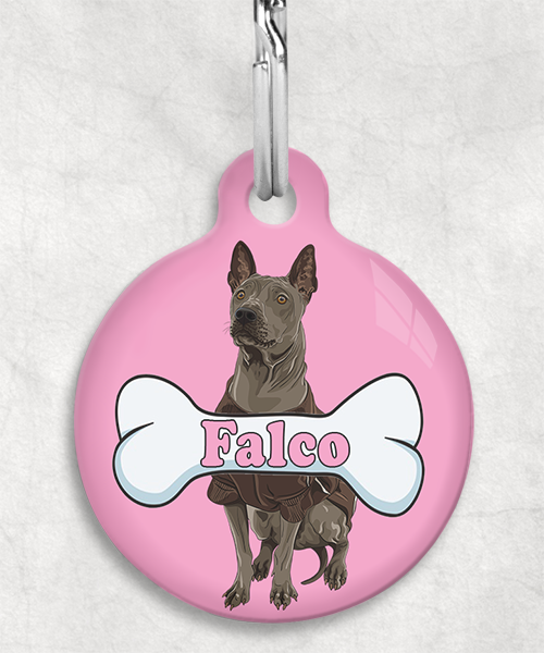 thai-ridgeback-naam-been-huisdierpenning-lichtroze