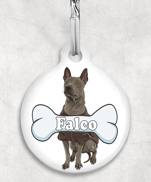 thai-ridgeback-naam-been-huisdierpenning-wit