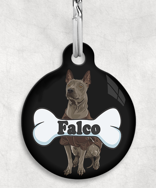 thai-ridgeback-naam-been-huisdierpenning-zwart