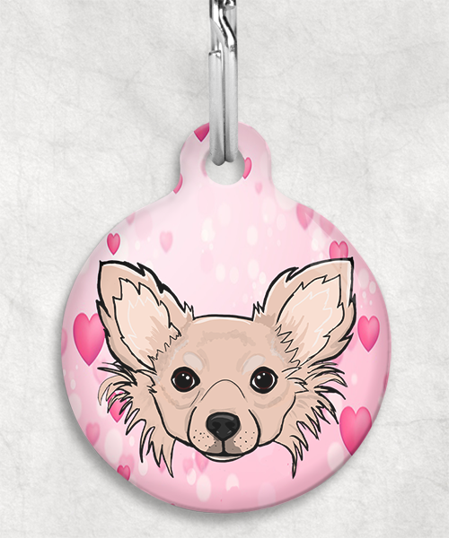 langharige-chihuahua-beige-zonder-naam-huisdierpenning-hartjes